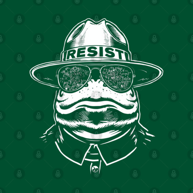 Resist-Frog by Creatifly Graphic Tees