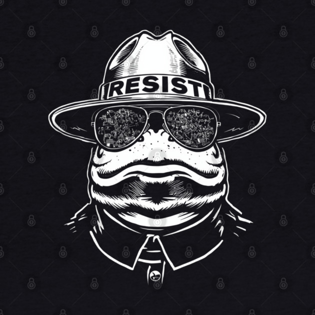 Resist-Frog by Creatifly Graphic Tees