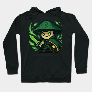 Verdan the Forest Guardian – Chibi Mushroom Protector Hoodie