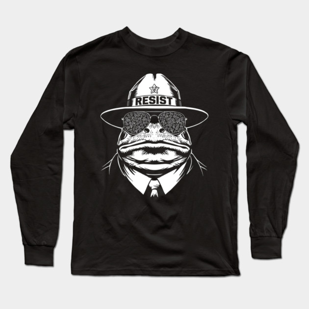 Resist-Frog Long Sleeve T-Shirt by Creatifly Graphic Tees