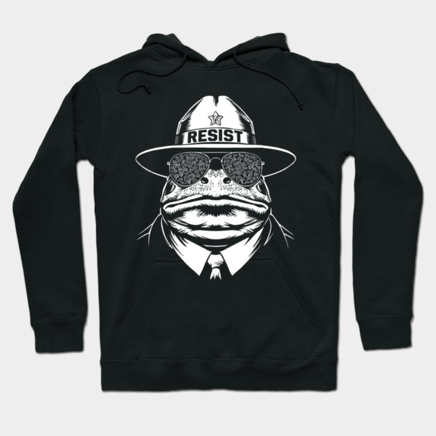 Resist-Frog Hoodie by Creatifly Graphic Tees