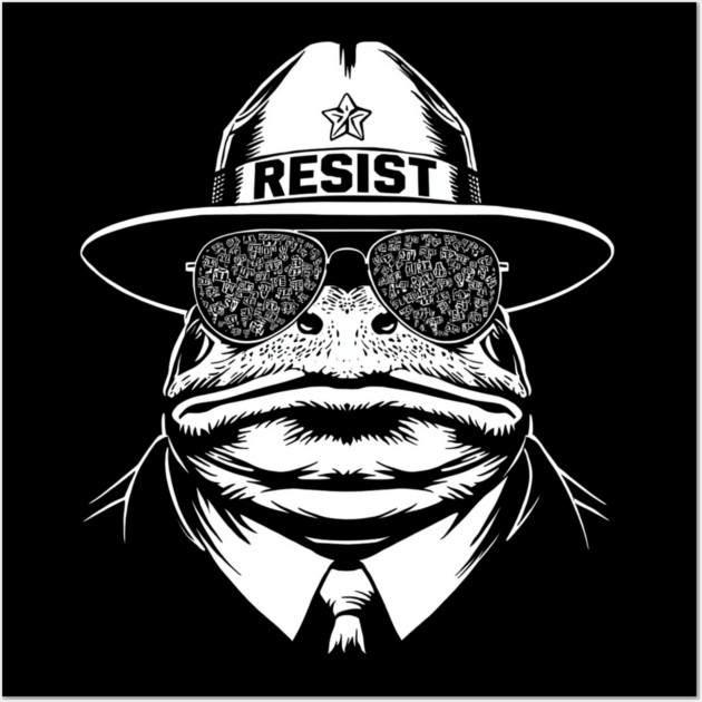 Resist-Frog Wall Art by Creatifly Graphic Tees