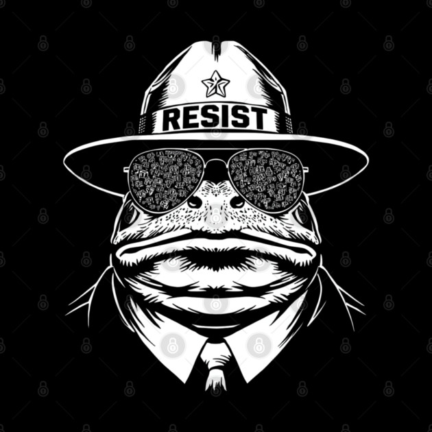 Resist-Frog by Creatifly Graphic Tees