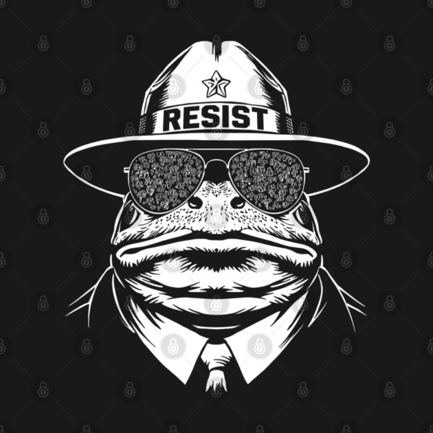 Resist-Frog by Creatifly Graphic Tees