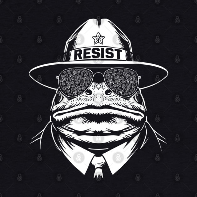 Resist-Frog by Creatifly Graphic Tees