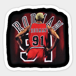 Dennis Rodman 91 - Rodzilla - Chicago Bulls Magnet
