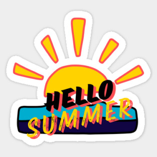 Hello Summer – Beach Vibes Sticker