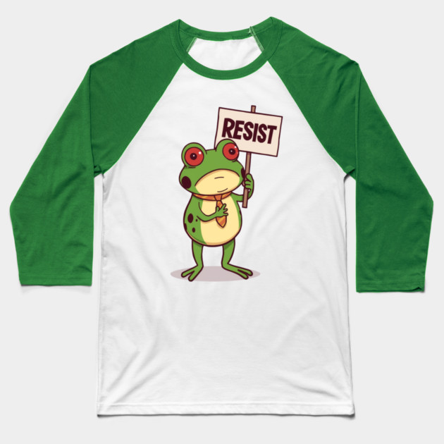 Resist-Frog Baseball T-Shirt by Creatifly Graphic Tees