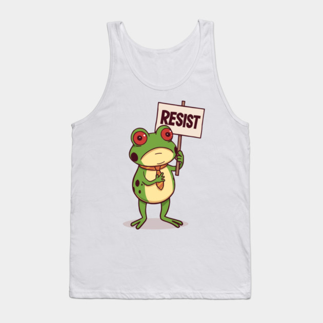 Resist-Frog Tank Top by Creatifly Graphic Tees