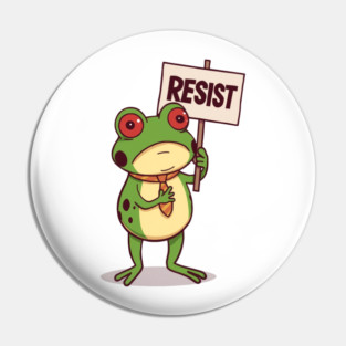 Resist-Frog Pin
