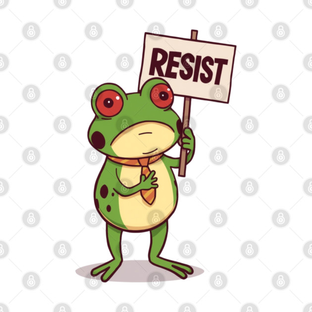 Resist-Frog by Creatifly Graphic Tees
