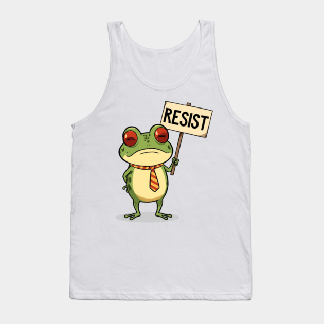 Resist-Frog Tank Top by Creatifly Graphic Tees