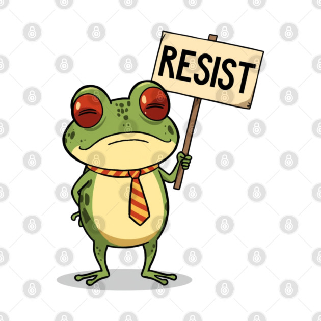Resist-Frog by Creatifly Graphic Tees