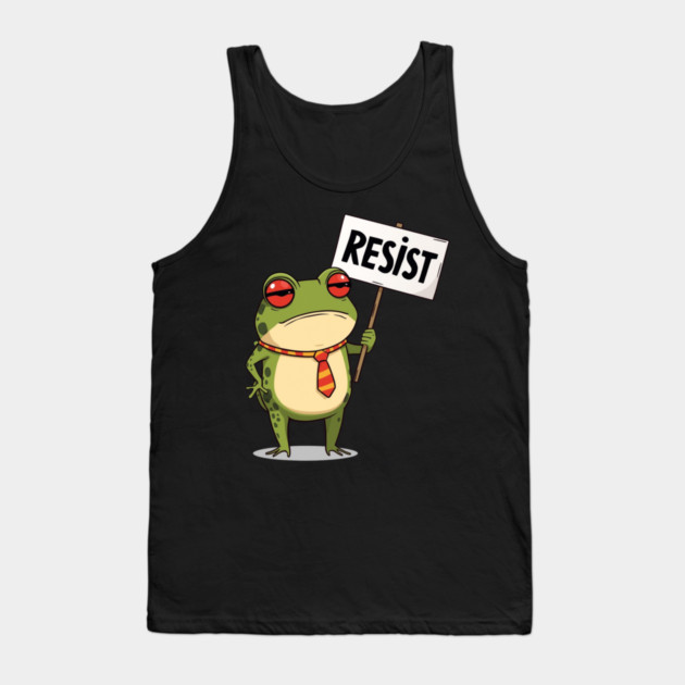 Resist-Frog Tank Top by Creatifly Graphic Tees
