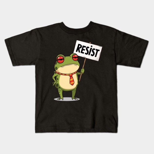 Resist-Frog Kids T-Shirt by Creatifly Graphic Tees