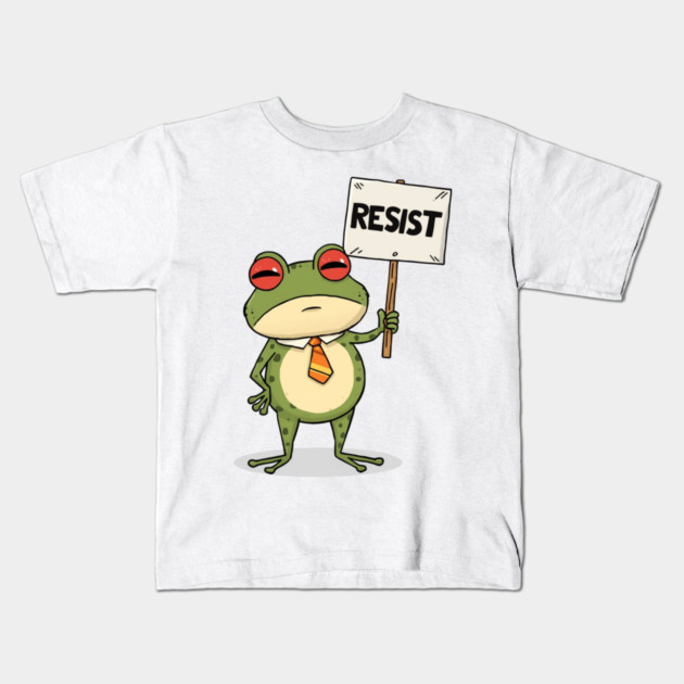 Resist-Frog Kids T-Shirt by Creatifly Graphic Tees
