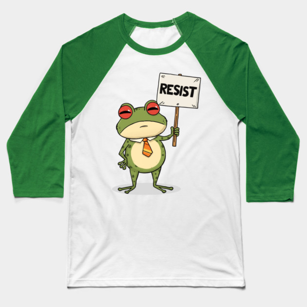 Resist-Frog Baseball T-Shirt by Creatifly Graphic Tees