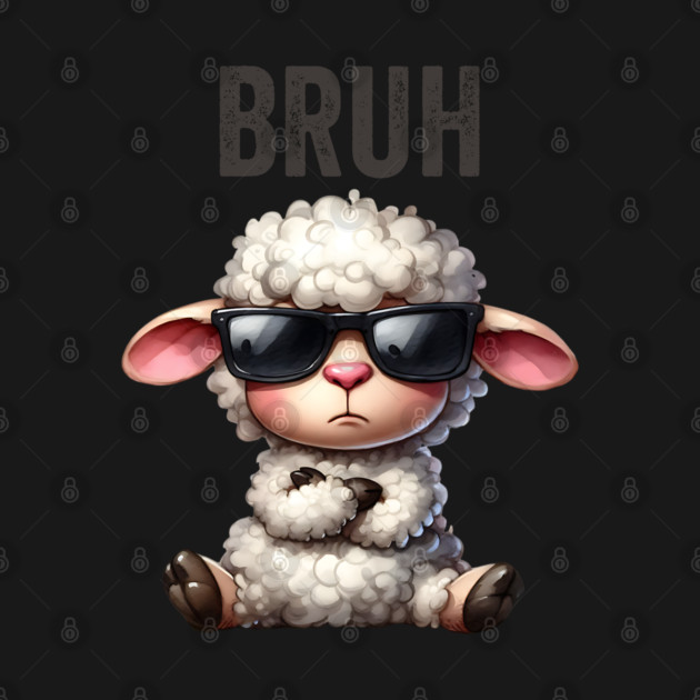 Cute Lamb Serving Big Bruh Energy fun design by Luxinda