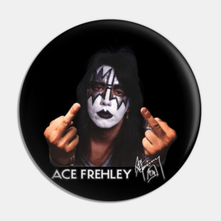 Ace frehley middle finger Pin