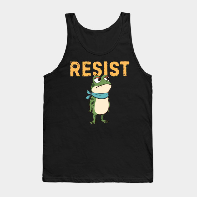 Resist-Frog Tank Top by Creatifly Graphic Tees