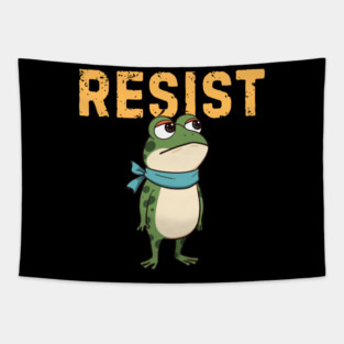 Resist-Frog Tapestry