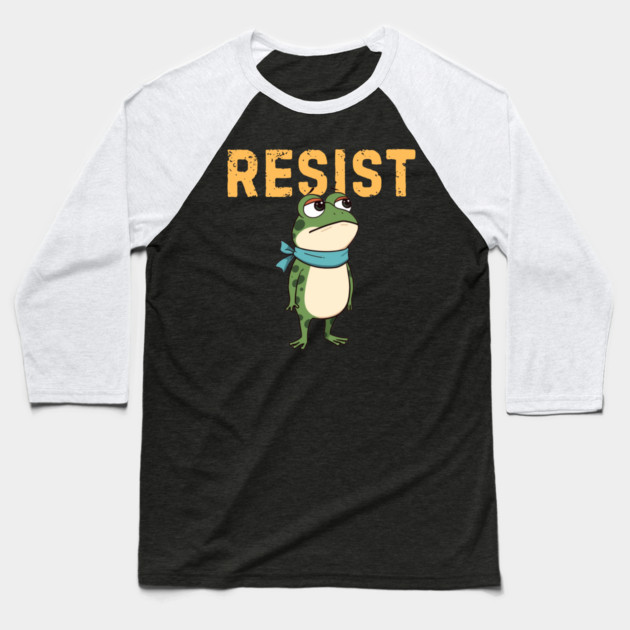 Resist-Frog Baseball T-Shirt by Creatifly Graphic Tees