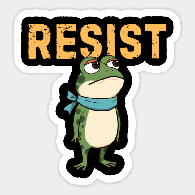 Resist-Frog Magnet by Creatifly Graphic Tees