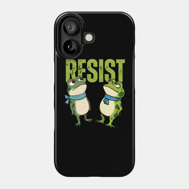 Resist-Frog Phone Case by Creatifly Graphic Tees