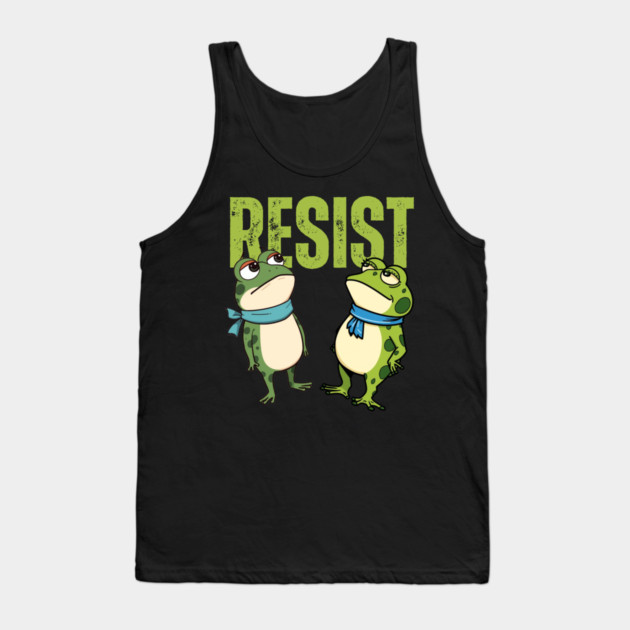 Resist-Frog Tank Top by Creatifly Graphic Tees