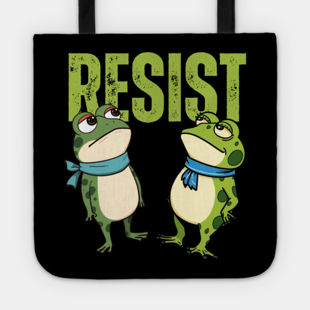 Resist-Frog Tote by Creatifly Graphic Tees