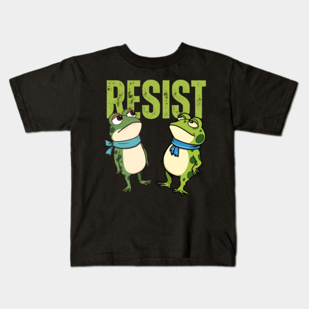 Resist-Frog Kids T-Shirt by Creatifly Graphic Tees