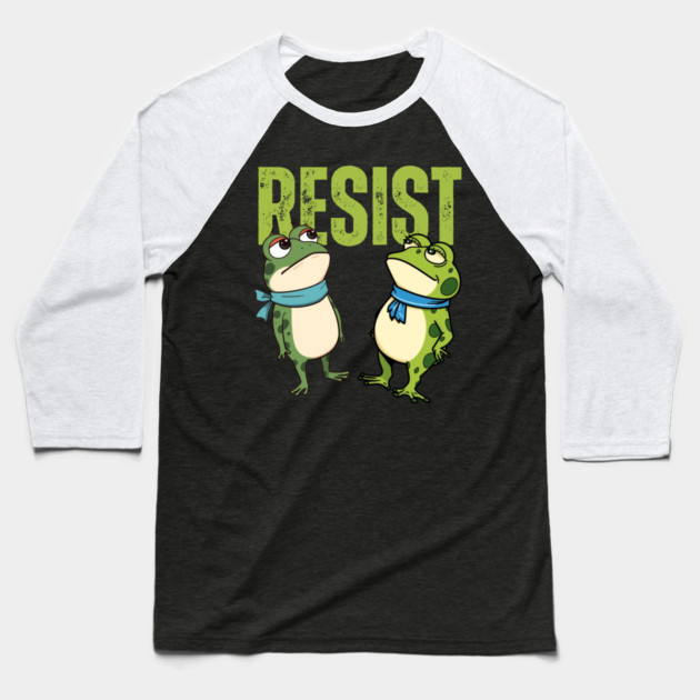 Resist-Frog Baseball T-Shirt by Creatifly Graphic Tees