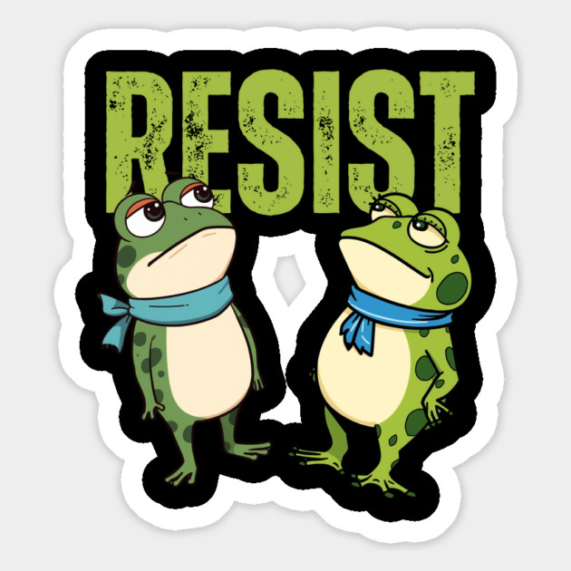 Resist-Frog Magnet by Creatifly Graphic Tees
