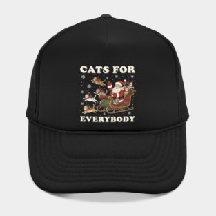 Cats for Everybody - Funny Vintage Christmas Cat Lover Hat