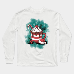 Cozy Cocoa Christmas Sweet Holiday Vibes Long Sleeve T-Shirt
