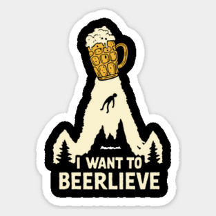 I Want to Beerlieve Beer Lover Alien Pun Magnet