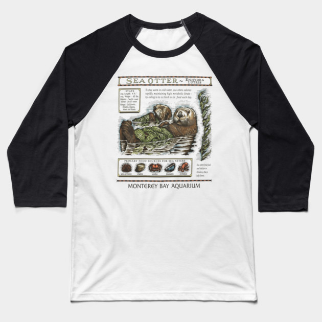 Monterey Bay Aquarium Otter Baseball T-Shirt by ArtistTee ⭐⭐⭐⭐⭐
