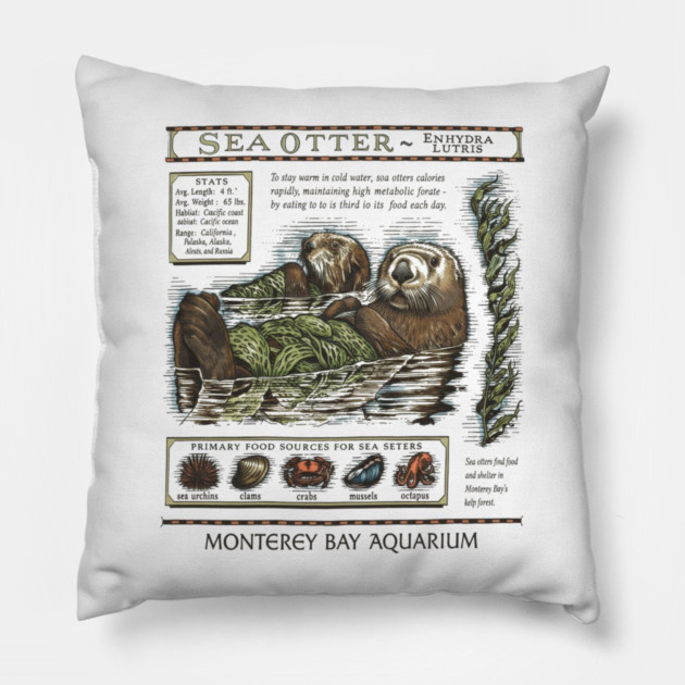 Monterey bay aquarium otter - Sea otter Pillow by ArtistTee ⭐⭐⭐⭐⭐