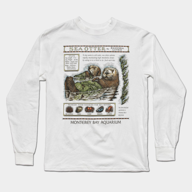 Monterey bay aquarium otter - Sea otter Long Sleeve T-Shirt by ArtistTee ⭐⭐⭐⭐⭐