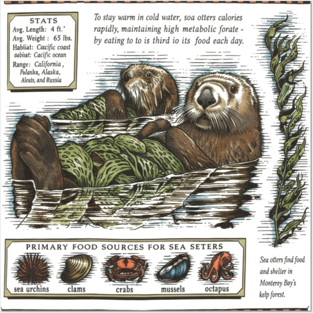 Monterey bay aquarium otter - Sea otter Wall Art by ArtistTee ⭐⭐⭐⭐⭐