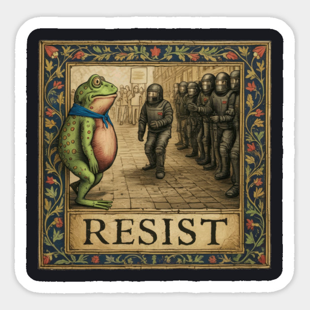 Vintage Resistance Frog Magnet by Charles's Store 8