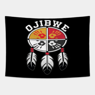 Ojibwe People Medicine Wheel Spiritual Symbol Tapestry