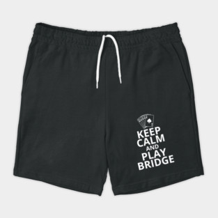 Keep Calm and Play Bridge Player Funny Card Playing Bridge Day Shorts