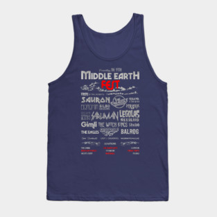 MIDDLE EARTH ROCK FEST - Fantasy Concert Poster (LOTR Tribute) Tank Top