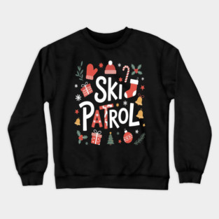 Alpine Ski Patrol Festive Winter Slopes Crewneck Sweatshirt