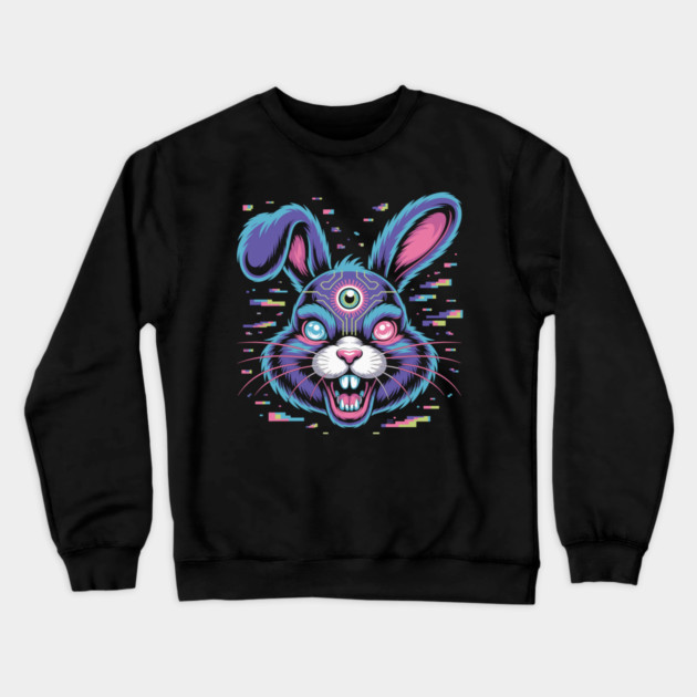 Crashloop Cottontail Crewneck Sweatshirt by Cosmo Gazoo