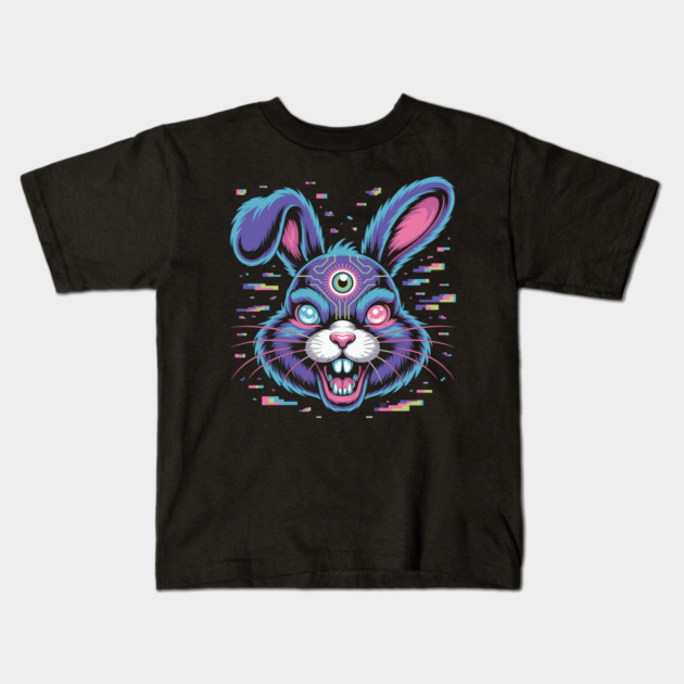 Crashloop Cottontail Kids T-Shirt by Cosmo Gazoo