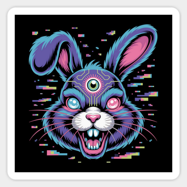 Crashloop Cottontail Sticker by Cosmo Gazoo