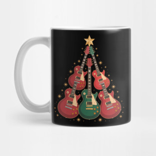 Cool Guitar Christmas Tree Guitar Lovers Christmas Tree Mug