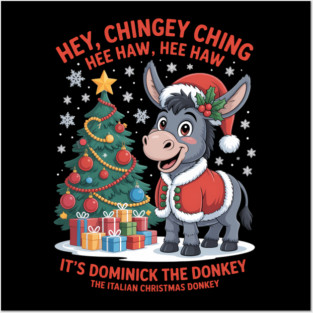 Funny Christmas Italian Christmas Donkey Dominick The Donkey Posters and Art